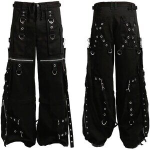 COPY - Gothic Jeans Apocalyptic Black Punk Rock Emo Trip Pants/USA Goth Cybe…